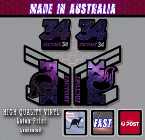 FOX style Factory  34 Fork Decals Stickers Galaxy/black.  laminated - Bild 1 von 1