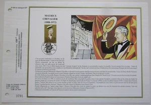 Blatt CEF 1. Tag 999 1990 Maurice Chevalier Chanteur - Bild 1 von 1
