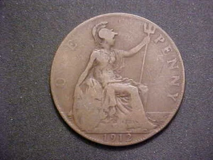 1912 Great Britain One Penny KM# 810- Very Nice Circ Collector Coin!-d8019dxx - Picture 1 of 2