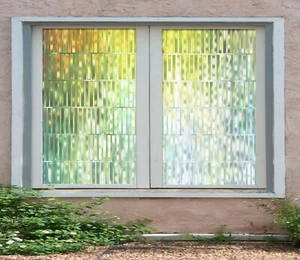 3D Green Glass ZHU913 Window Film Print Sticker Cling Stained Glass UV Zoe - Picture 1 of 11