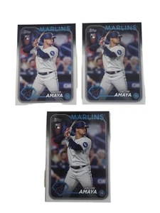 2024 Topps Series 1 Baseball Jacob Amaya RC #144 (3 Card Lot) Rookie Miami - Picture 1 of 1