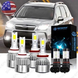Combo faros LED altos/bajos + kit de 6X bombillas antiniebla para Subaru Forester 2009-2013 6000K - Imagen 1 de 12