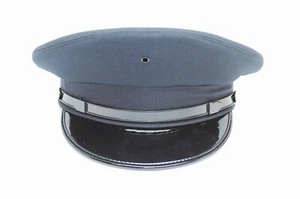 Bayly,Inc Round Duty Uniform Cap Navy Blue w Black Visor USA Made Sizes XS-XL - Picture 1 of 11