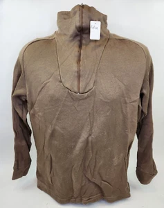 Army Undershirt Cold Weather Polypropylene Medium Brown 1/4 Zip - Picture 1 of 4