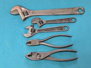 Vintage J.P. Danielson 5 piezas Lote de herramientas ajustables-alicates para juntas deslizantes-diagonales - Imagen 1 de 22