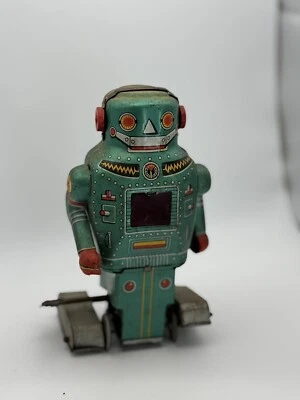 Vintage Tin Mechanical Mighty Robot Wind Up Noguchi Shoten made in Japan - Image 1 of 4