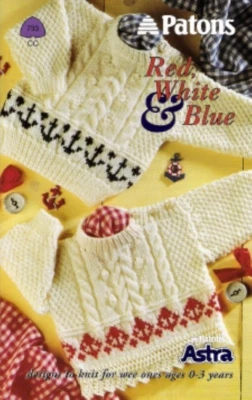 Red, White & Blue Patons Pattern Book 500733 - Image 1 of 4