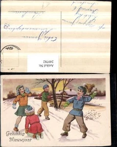 249782,Neujahr Kinder Schneeballschlacht - Bild 1 von 1