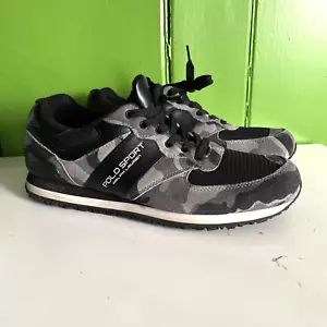Polo Ralph Lauren Men's Slaton Sport Fashion Sneakers Size 12 D Suede Gray Camo - Picture 1 of 7