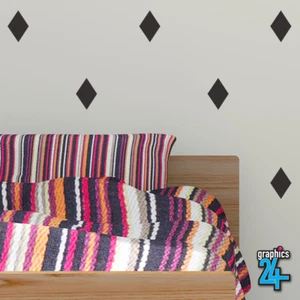 Diamonds Retro Vinyl Wall Art Sticker Decal Living Room Bedroom Home Decor - Picture 1 of 5