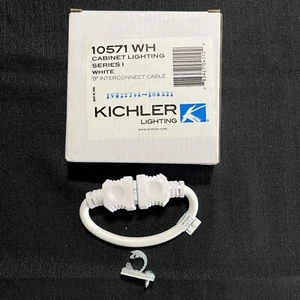 Kichler 9" Connector Cable for Light Bars 10571WH Series 1 White - Picture 1 of 2