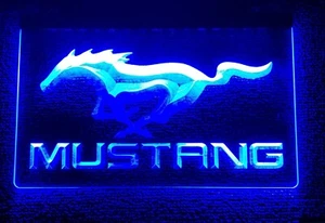 LED Sign - Mustang NEON LIGHT UP SIGN 8x12 - Picture 1 of 2
