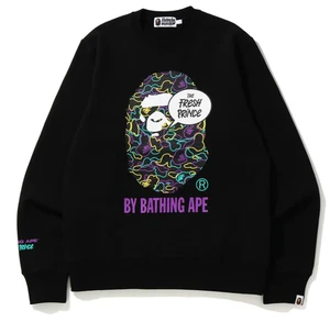 NEW VERY RARE - BATHING APE x FRESH PRINCE Black Sweater Medium RRP£296 - Picture 1 of 5