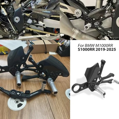 Juego trasero ajustable de fibra de carbono negro para BMW M1000RR S1000RR 2019-2025 Foto 1 de 4
