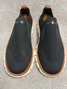 HAOYUNDONG Knit Slip-On Sneakers Black Brown Trim Men's EU 44 (US 10.5) - Picture 1 of 6