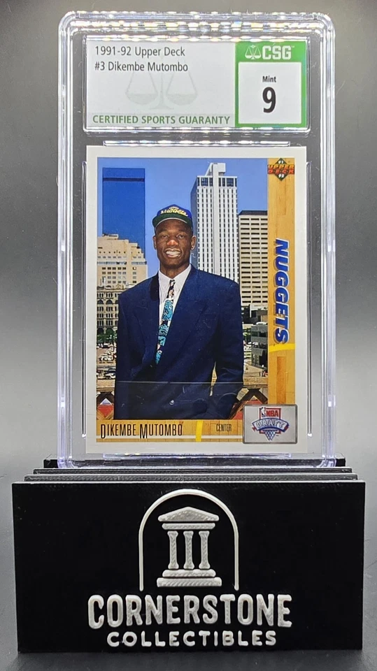 1991-92 Upper Deck - Selección de draft Dikembe Mutombo #3 (RC) como nuevo 9 Denver Nuggets Foto 1 de 2