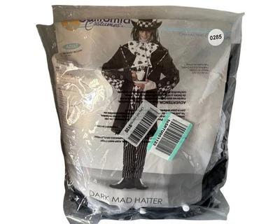 Nuevo Disfraz California Hombre SOMBRERO LOCO OSCURO Halloween Talla M Foto 1 de 4