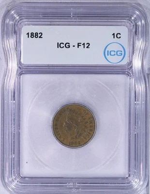 1882 Indian Cent 1C ICG F12 - Image 1 of 4