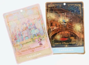 LuLuLun Disney Limited Face Mask 7 Sheets x 2 Romantic Geranium Cotton Candy JPN - Picture 1 of 12