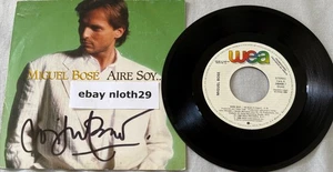Miguel Bosé "Aire Soy" Spanish PROMO 7” Vinyl Single 1986 Signed by Miguel Bosé! - Bild 1 von 3