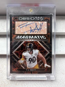 2022 Panini Obsidian TJ Watt Magmatic Auto /75 - Steelers - Picture 1 of 2