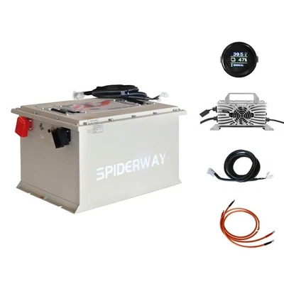 Carro de golf 36V 105Ah LiFePO4 batería de litio con cargador para arranque marino solar Foto 1 de 4