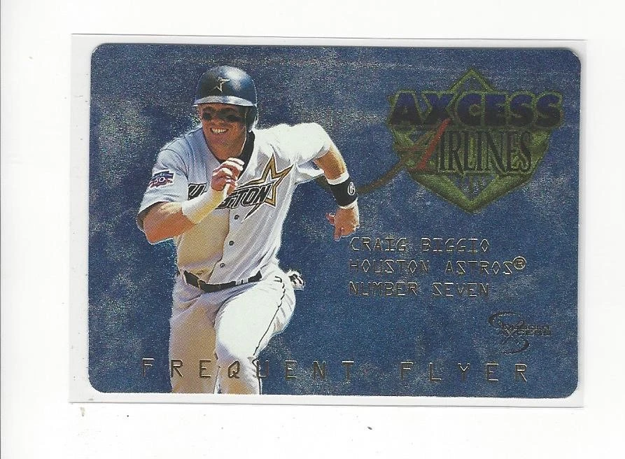 1998 SkyBox Dugout Axcess Frequent Flyers #FF6 Craig Biggio Astros - Image 1 of 1