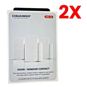 6 x CHUANGO WIRELESS DOOR / WINDOW SENSOR DWC-102 FOR HOME SECURITY ALARM BULK - Picture 1 of 4
