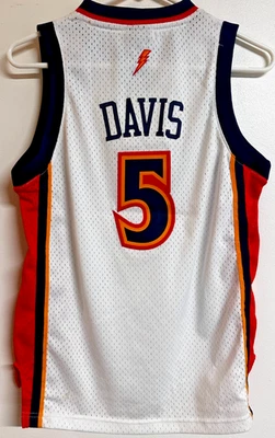 金州勇士队 #5 戴维斯男爵篮球球衣青少年尺寸:M (12-14) - 二手 — 第 1/4 张图片
