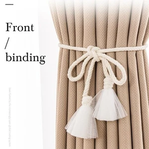 1pcs Cotton Rope Curtain Straps Tie-strap Design Curtain Accessories Hotel - Picture 1 of 8