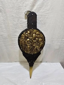 Vintage large  bellows  wooden completely leather bound in good vintage cond - Picture 1 of 23