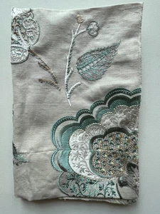 GP&J Baker Tresillian Aqua  Designer  Fabric Remnant 24"x24" - Picture 1 of 4
