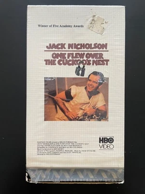 One Flew Over The Cuckoo's Nest Movie VHS Tape Jack Nicholson HBO Video 1975 - Image 1 of 4