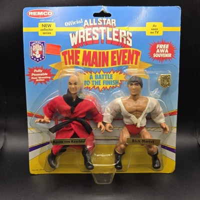 1985 Remco AWA Baron von Raschke vs Rick Martel WWF Wrestling Match Complete Set - Image 1 of 4