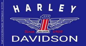 AF-294 Harley Davidson Motorcycle 3x5 Flag - Picture 1 of 1