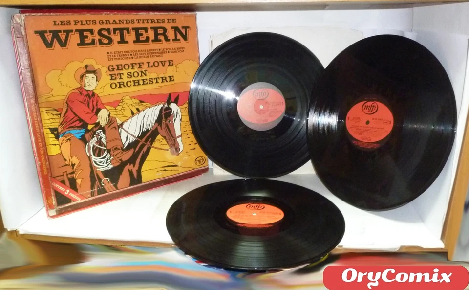 LES PLUS GRANDS TITRES DE WESTERN - BOX 3 VINILI LP 12" POLLICI 33 GIRI RPM - Immagine 1 di 4