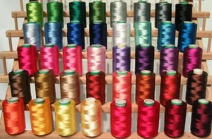 40 Christmas Colors Embroidery Threads for Brother Machine 500 Meters Spools - Picture 1 of 1