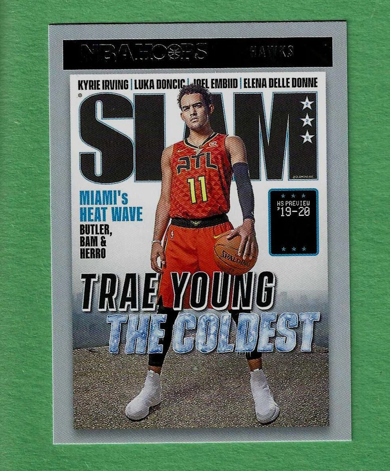 Trae Young 2020-21 Panini NBA Hoops SLAM 6 Atlanta Hawks basketball insert card - Image 1 of 2