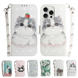 Für iPhone 16 16e 15 14 13 12 Pro Max Plus Leder Brieftasche Handyhülle - Bild 1 von 24