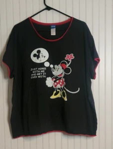 Disney Women's Black Minney Mouse T-Shirt Size 3XL - Picture 1 of 7
