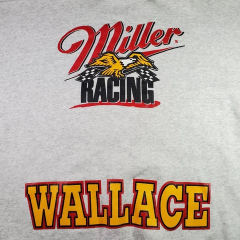Vtg Rusty Wallace #2 Crewneck Sweatshirt Men's Sz XL Nascar Miller Racing Stains Cover