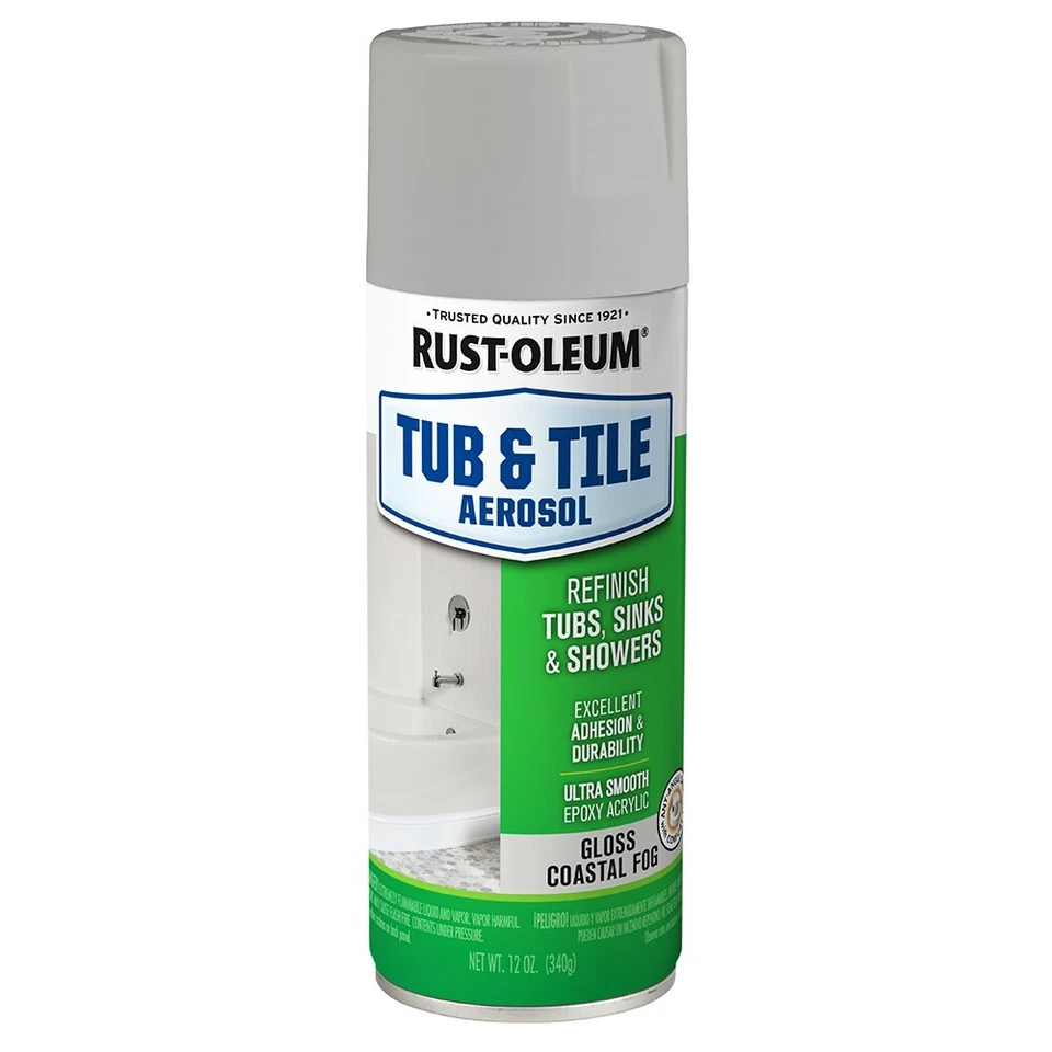 Pintura en aerosol para bañera y azulejos Rust-Oleum 385291 especial brillo niebla costera 12 oz Foto 1 de 1