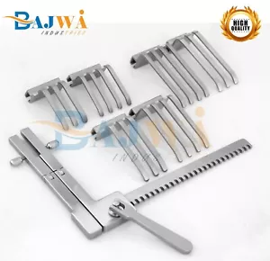 French Model Surgical Laminectomy Retractor Set with Hinged Arms & Six Blades - Picture 1 of 6