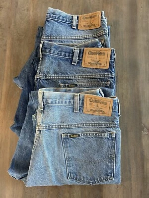 Lot of 3 Vintage Men’s 80s-90s Osh Kosh Denim Blue Jeans Pants 36x33 Made in USA - Image 1 of 4