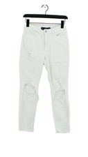 Hollister Men's Jeans W 25 in; L 26 in White Cotton with Elastane Skinny
