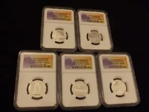 2010-S Quarters SILVER 5 Coin Set NGC PF 70 - Picture 1 of 2