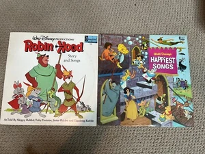 Walt Disney's Robin Hood PLUS Disney's Happiest Songs records - Picture 1 of 4