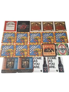 Bar Coasters Jack Daniels Budweiser Becks 19 Cardboard Coasters Bar Man Cave - Picture 1 of 20