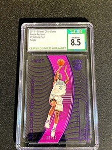 PSA 8.5 NM/MT+ 2015 Clear Vision ROOKIE REVISION Purple 25 Chris Paul #136 G2422