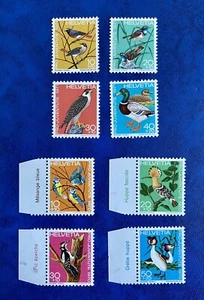 SWITZERLAND PRO JUVENTUTE 1970 and 1971 2 SETS OF 4 MNH SG J229-236 BIRDS - Picture 1 of 3